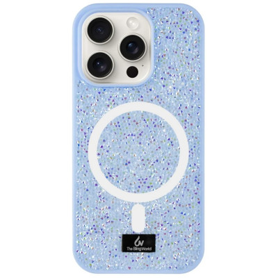 Чохол накладка Bling World Rock MagSafe iPhone 15 Pro Light Blue Блакитна