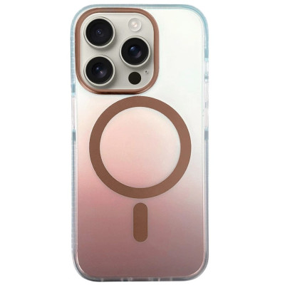 Чехол накладка Shadow MagSafe iPhone 16 Pro Розовая золотая