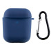 Чохол для AirPods 1/2 Microfiber Синя  /Deep Blue
