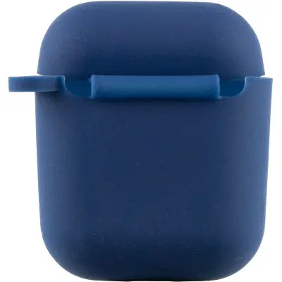 Чохол для навушників AirPods 1/2 Microfiber Синя  /Deep Blue