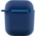 Чохол для AirPods 1/2 Microfiber Синя  /Deep Blue