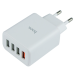 Мережевий зарядний пристрій  Hoco C102A 4 USB+QC3.0 28.5W White, Білий