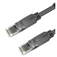 Кабель Патч-корд Borofone BUS01 САТ6 1 Gigabit 10м Чорний Кабель Патч-корд Borofone BUS01 САТ6 1 Gigabit 10м Чорний