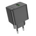 Мережевий зарядний пристрій Borofone BAS12A 1USB 18W QC3.0 Black, Чорний