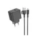 Сетевое зарядное устройство BAS12A 1USB 18W QC3.0+ Micro USB Black, Чёрный