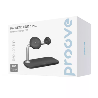 Беспроводное зарядное устройство Proove Magnetic Field 3in1 15W Black, Чорний Беспроводное зарядное устройство Proove Magnetic Field 3in1 15W Black, Чорний