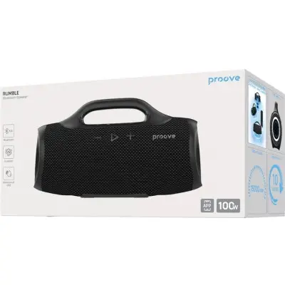 Колонка Bluetooth Proove Rumble 100W (APP) Black, Чорний Колонка Bluetooth Proove Rumble 100W (APP) Black, Чорний