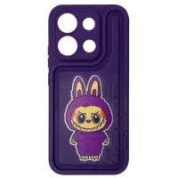Чехол накладка Labubu Xiaomi Redmi Note13 4G Фиолетовая