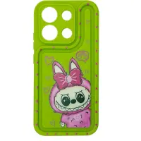 Чехол накладка Labubu Xiaomi Redmi Note13 Pro 4G Зеленая