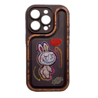 Чехол накладка Labubu Xiaomi Redmi Note13 Pro 4G Коричневая