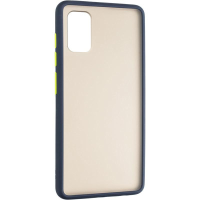 Чехол накладка Gingle Matte OPPO Reno 5 Lite Темно-синяя/Зеленая
