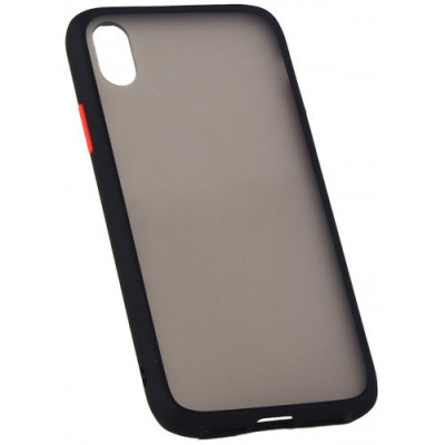 Чехол накладка Gingle Matte Realme C11 2021 Черная/Красная