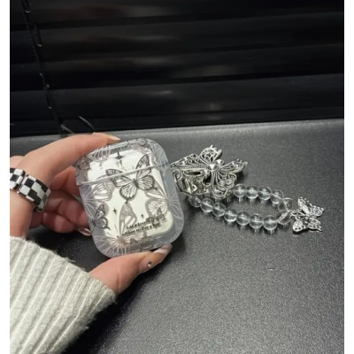 Чохол для AirPods 1/2 Прозорий Метелик