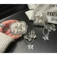 Чохол для навушників AirPods Pro 2 Прозорий Метелик