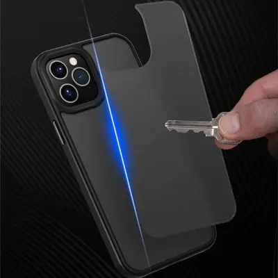 Чехол накладка Metal Buttons iPhone 12/12 Pro Черная