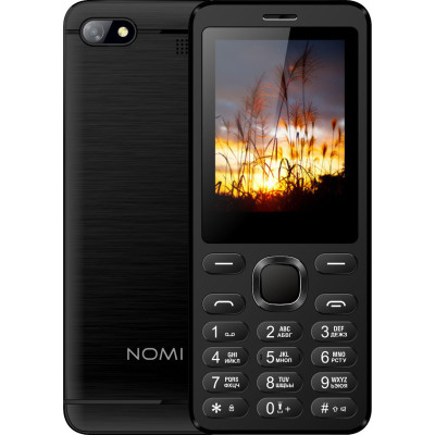 Кнопковий телефон Nomi i2411 Black, чорний