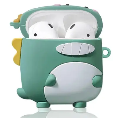 Чехол для наушников AirPods 3D Дракон Зелений