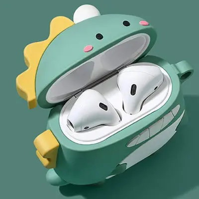 Чехол для наушников AirPods 3D Дракон Зелений