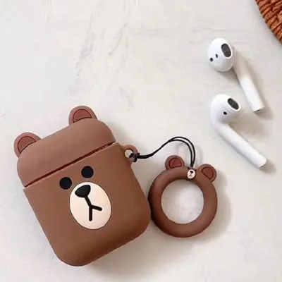 Чохол для навушників AirPods 1/2 3D Медведик