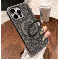 Чехол накладка Swarovski Stand MagSafe iPhone 15 Pro Max Серая Чехол накладка Swarovski Stand MagSafe iPhone 15 Pro Max Серая