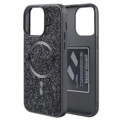 Чохол накладка Swarovski MagSafe iPhone 16 Pluse Чорна Чохол накладка Swarovski MagSafe iPhone 16 Pluse Чорна