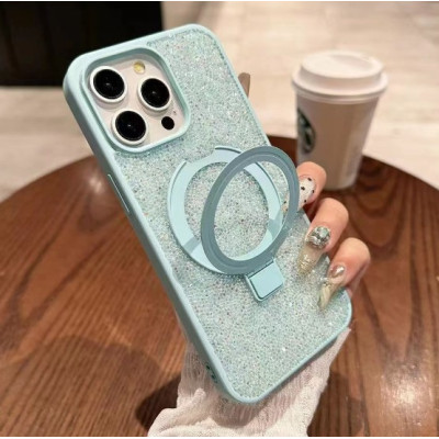 Чохол накладка Swarovski Stand MagSafe iPhone 16 Pro Max Блакитна (Light Blue)