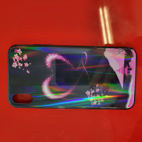 Чехол накладка Glass Lumi iPhone XS Max Сердце