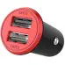 Автомобильное зарядное устройство Colorway 2USB AUTO ID 3.4A (17W) Red Black, Красный/ Черный