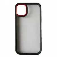 Чехол накладка Crystal Guard iPhone 12 Pro Max Черная/Красная