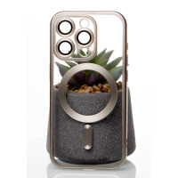 Чехол накладка Metal Matte MagSafe  iPhone 15 Pro Natural Titanium