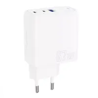Сетевое зарядное устройство Proove Shot Gan 67W 2PD+USB White, Белый Сетевое зарядное устройство Proove Shot Gan 67W 2PD+USB White, Белый