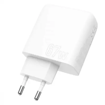 Мережевий зарядний пристрій Proove Shot Gan 67W 2PD+USB White, Білий