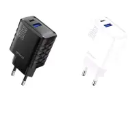 Сетевое зарядное устройство Proove Speed Surge Gan 20W PD+USB White, Белый Сетевое зарядное устройство Proove Speed Surge Gan 20W PD+USB White, Белый