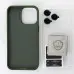 Чехол накладка Leather Camera MagSafe iPhone 15 Pro Max Темно-зеленая
