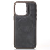 Чехол накладка Leather Camera MagSafe iPhone 15 Pro Max Серая