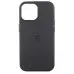 Чехол накладка Leather Case with MagSafe iPhone 14 Pro /Midnight