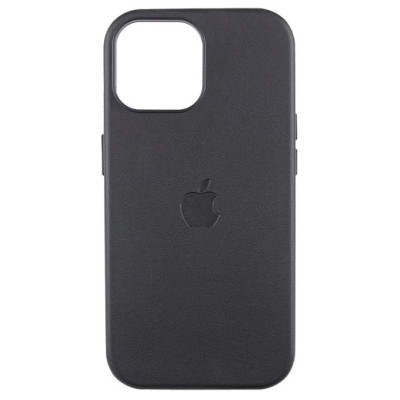Чохол накладка Leather Case with MagSafe iPhone 14 Pro Max Чорна/Ink