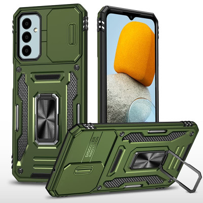 Чехол накладка Camshield Army Ring Samsung A155 (A15 5G) Оливковая