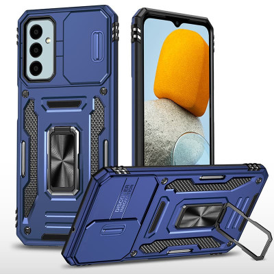 Чехол накладка Camshield Army Ring Samsung A155 (A15) Синяя