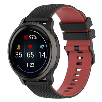 Ремешок Amazfit Bip Ribby (Универсальный 20мм) Черный-Красный