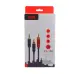 Адаптер AUX KY-180 3,5 мм ->2 RCA Y 1.5м, межблочный кабель