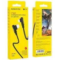 Кабель дата Borofone BX58 USB Type A - Lightning 1м Чёрный