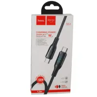 Кабель дата Hoco S51 Type-C to Type-C 1.2м Чёрный