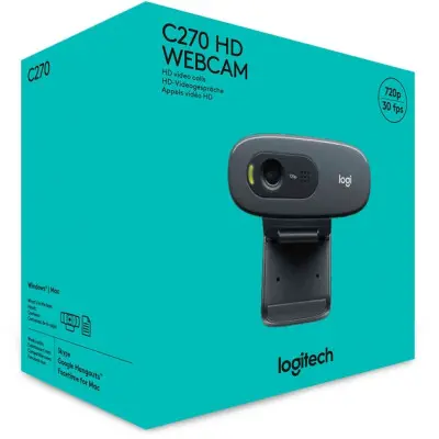 Веб-камера Logitech C270 HD Black, Чёрный