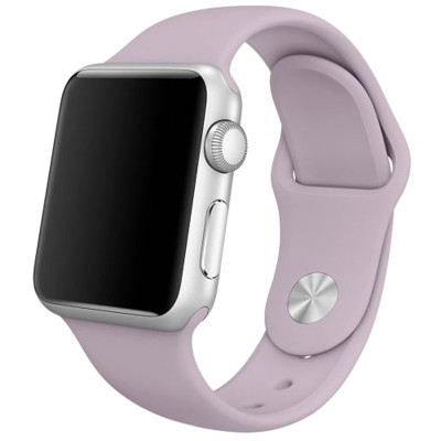 Ремінець Apple Watch 38мм Силікон Ліловий/ Light Lilac 2од.