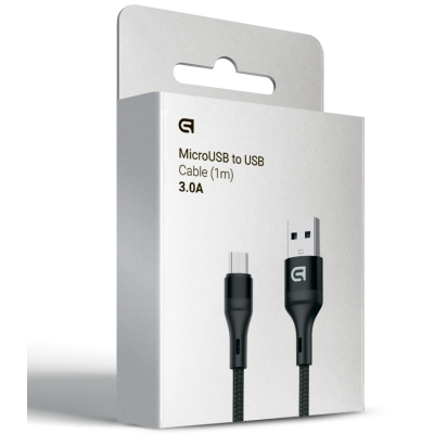 Кабель дата ArmorStandart AR77 MicroUSB 3A 1м Черный (ARM64040)