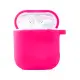Чохол для навушників AirPods 1/2 Microfiber Рожевий  / Barbie Pink