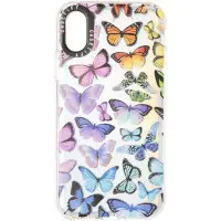 Чехол накладка Holographic Print iPhone X/XS Бабочка