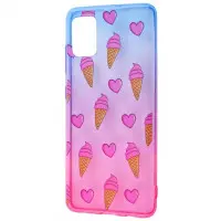 Чехол накладка WAVE Sweet Samsung A715 Синий/Розовый/Мороженое