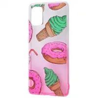 Чехол накладка WAVE Sweet Samsung A715 Белый/Розовый/Пончик